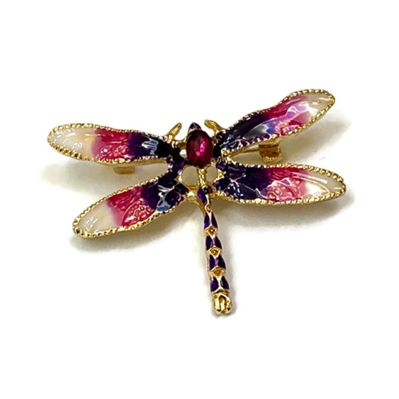 Jewelry - Pink and Purple Dragonfly Brooch